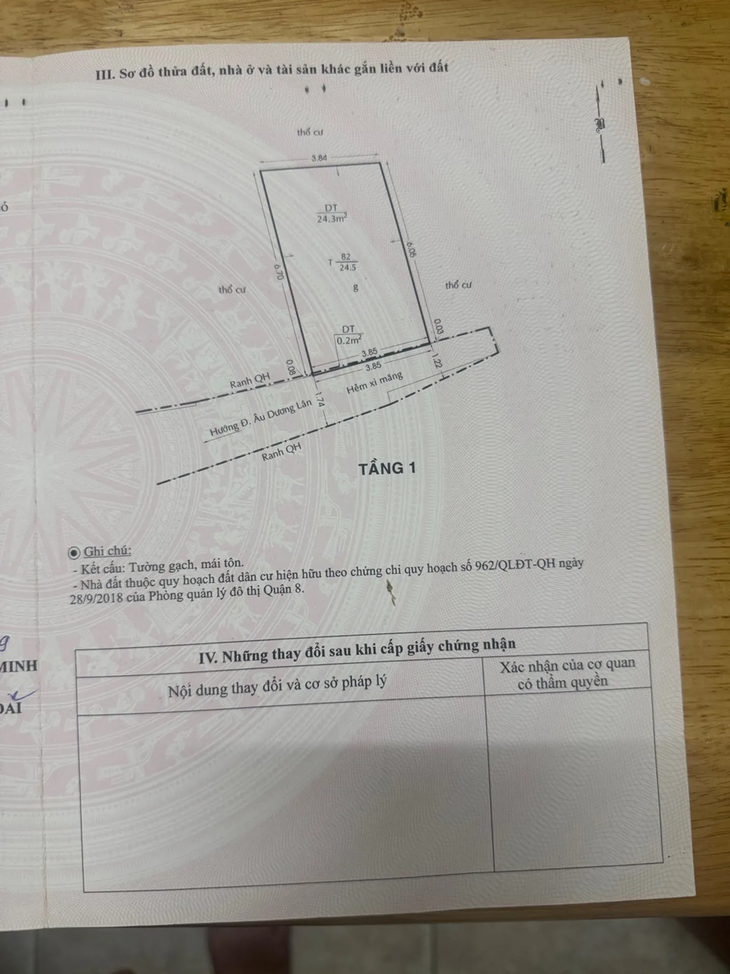 HẺM ĐƯỜNG ÂU DƯƠNG LÂN, QUẬN 8 - DIỆN TÍCH 25M², 2 TẦNG - CHỈ 3.85 TỶ