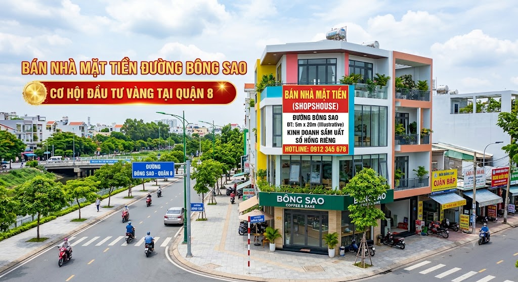 Bán nhà mặt tiền đường Bông Sao: Cơ hội đầu tư vàng tại Quận 8