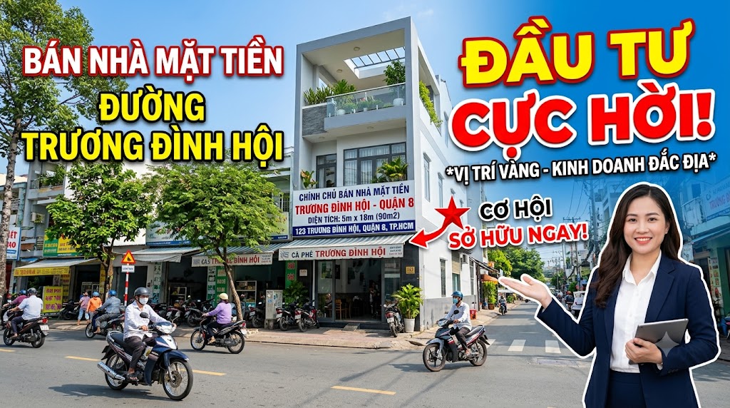 Bán nhà mặt tiền đường Trương Đình Hội: Đầu tư cực hời