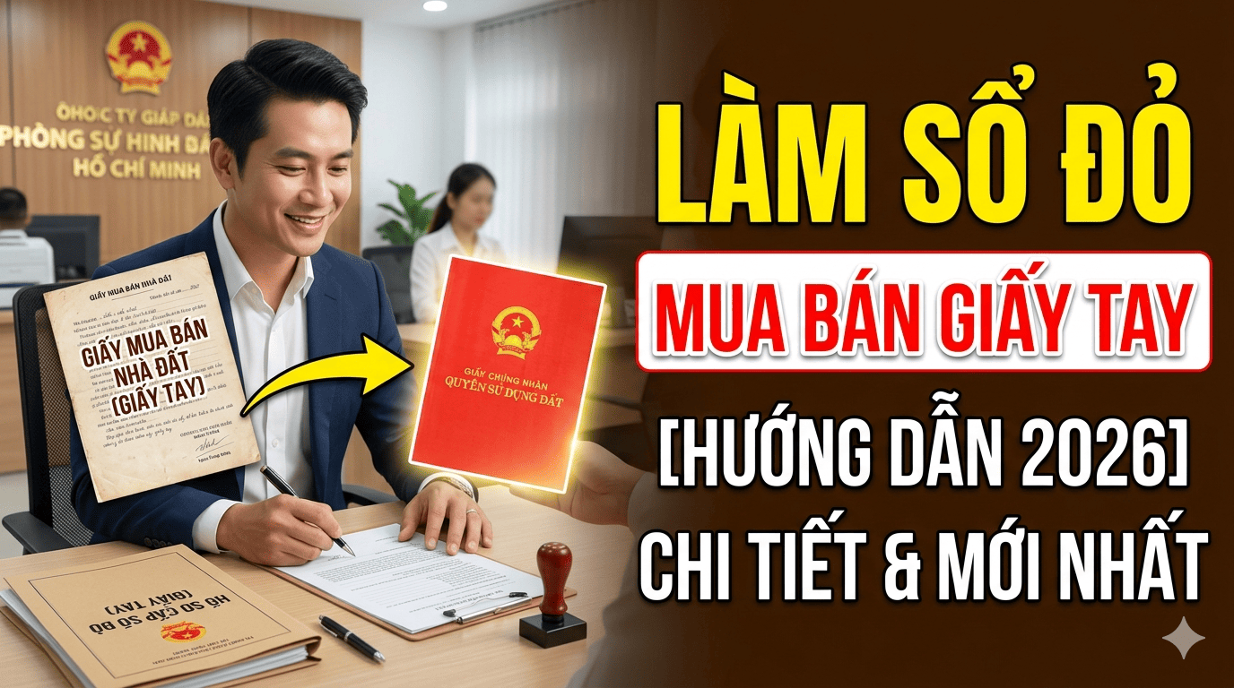 [Cập Nhật] Thủ Tục Làm Sổ Đỏ Cho Nhà Đất Mua Bán Giấy Tay Mới Nhất