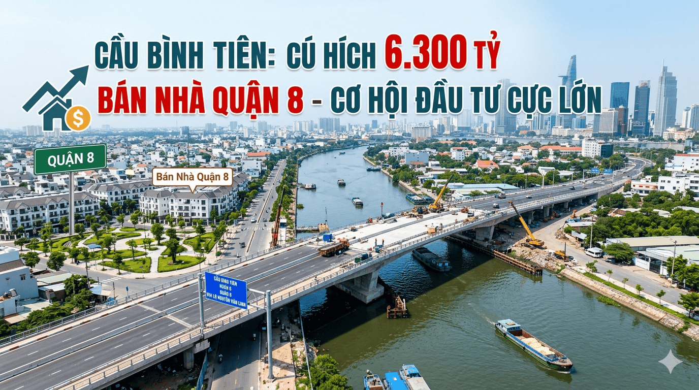 Cầu đường Bình Tiên 6.300 tỷ: "Cú hích" hạ tầng giúp thị trường bán nhà Quận 8 bứt phá