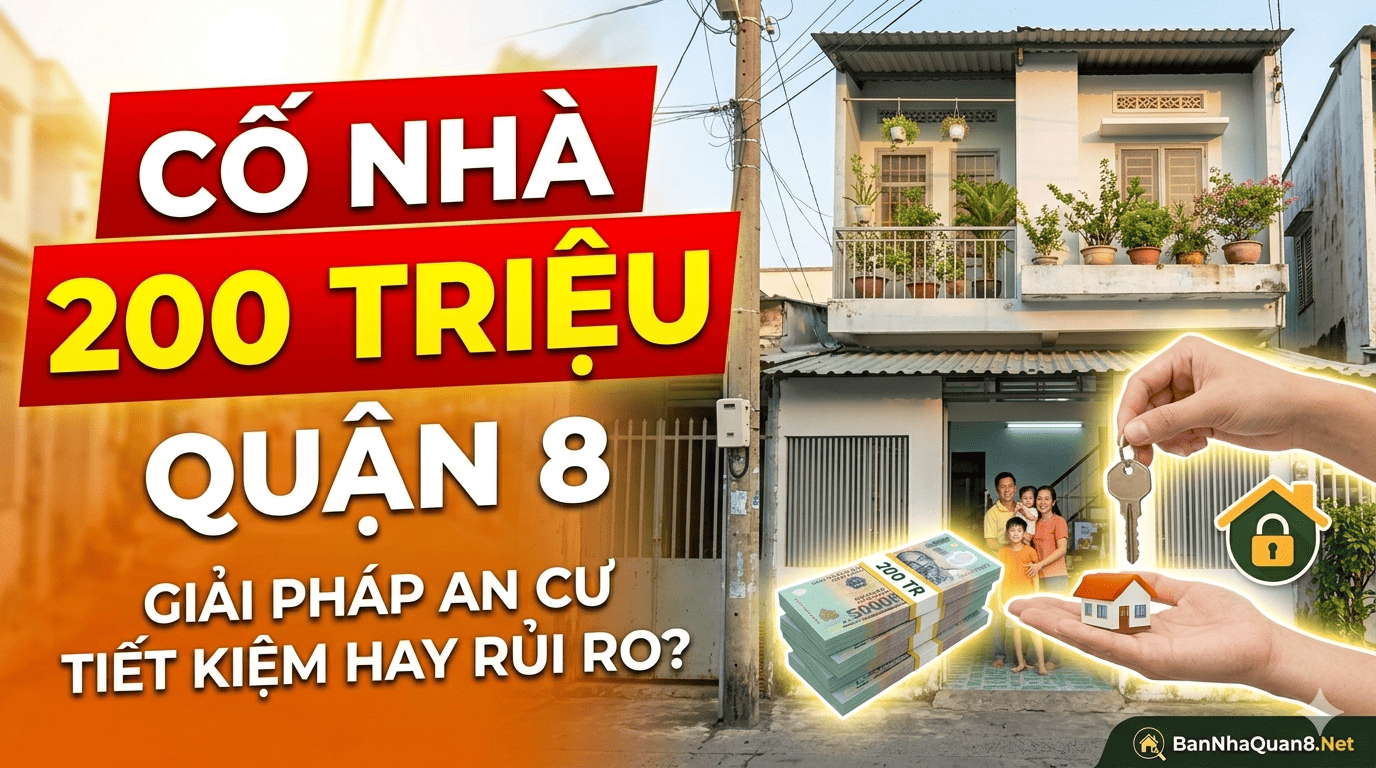 Cố nhà Quận 8 200 triệu: Phân tích phân khúc "vàng" và bài toán an cư tiết kiệm