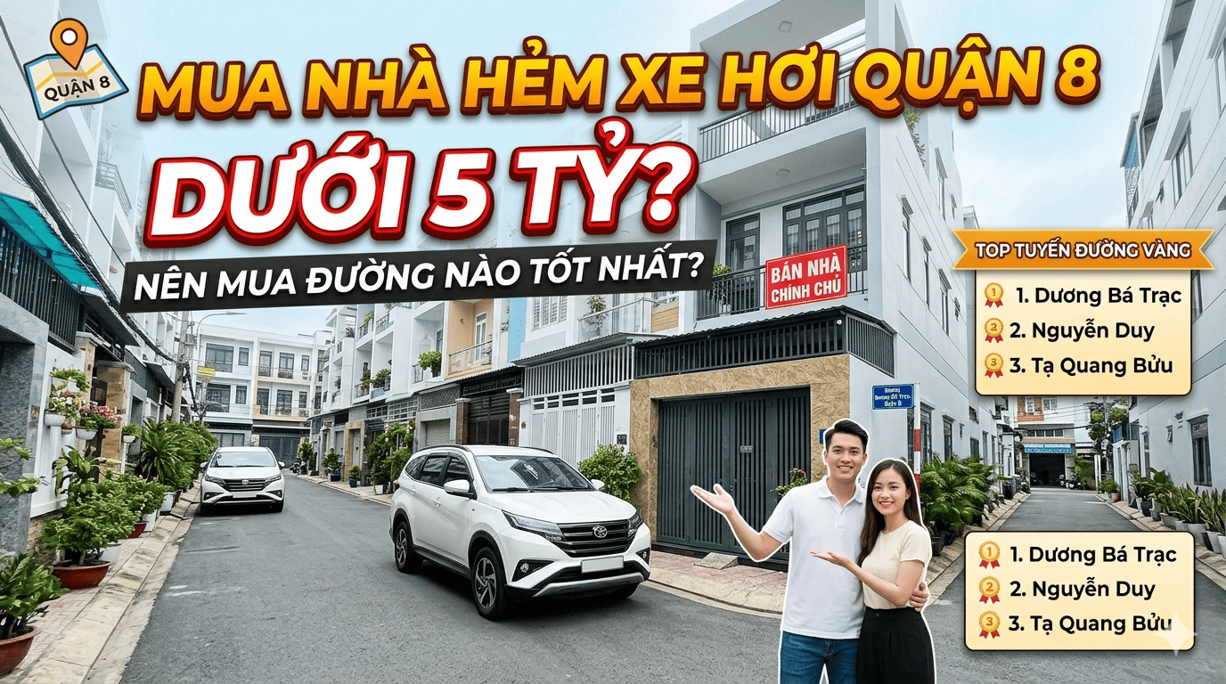 Nên Mua Nhà Hẻm Xe Hơi Đường Nào Ở Quận 8 Giá Dưới 5 Tỷ Tốt Nhất 2026?