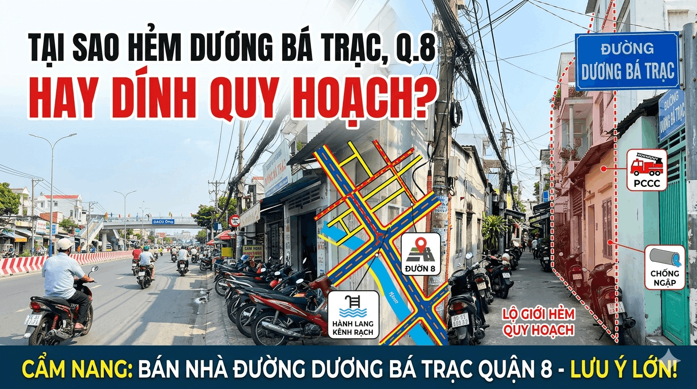 Tại sao các con hẻm ở đường Dương Bá Trạc thường hay bị dính quy hoạch?