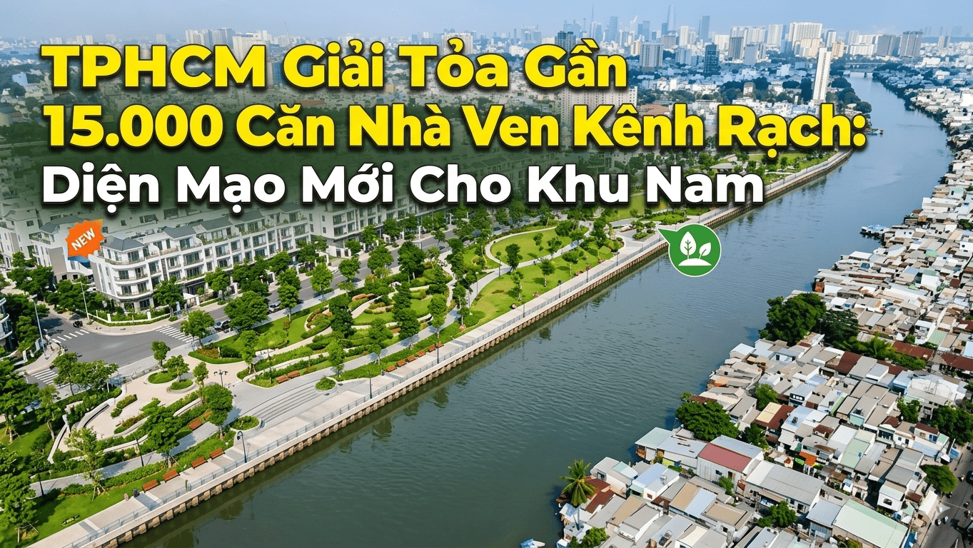 TPHCM Giải Tỏa Gần 15.000 Căn Nhà Ven Kênh Rạch: Diện Mạo Mới Cho Khu Nam